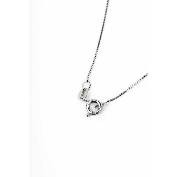 Elegáns S925 Ezüst Nyaklánc Kör Alakú Kövekkel Díszített Medállal