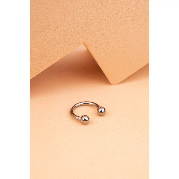 A & ONE Ezüst Színű Titánium Menetes Patkó Piercing