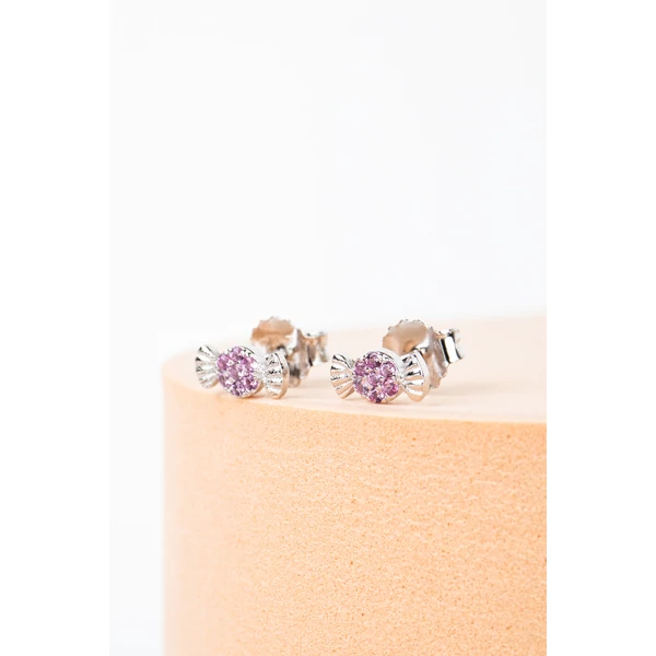 S925 Ezüst Szaloncukor Alakú Swarovski® Kövekkel Kirakott Fülbevaló