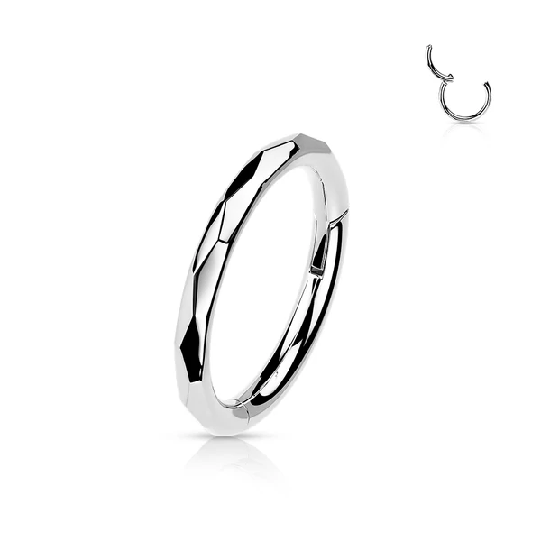 A & ONE Ezüst Színű Titánium Karika Orr/Fül Piercing