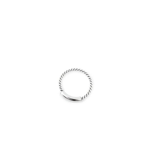 A & ONE Ezüst Színű S925 Csavart Karika Füldísz/Piercing