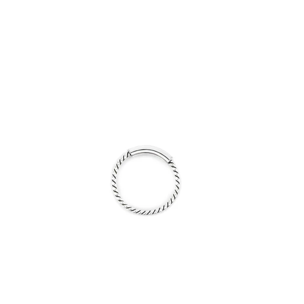 Ezüst Színű S925 Csavart Karika Füldísz/Piercing