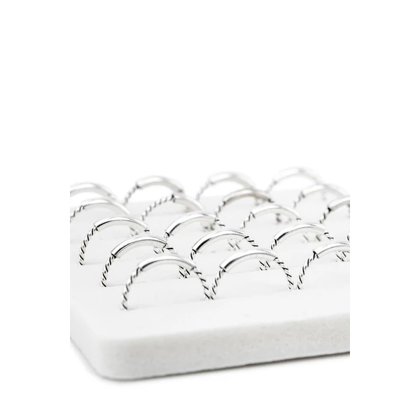 Ezüst Színű S925 Csavart Karika Füldísz/Piercing