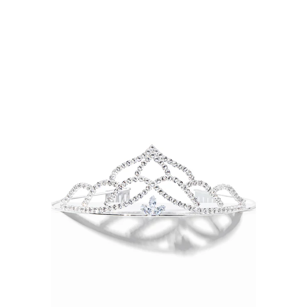 Ezüst Színű Csillogó Kövekkel Díszített Esküvői Tiara