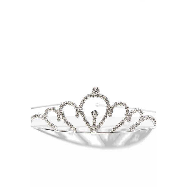 Ezüst Színű Csillogó Kövekkel Díszített Esküvői Tiara