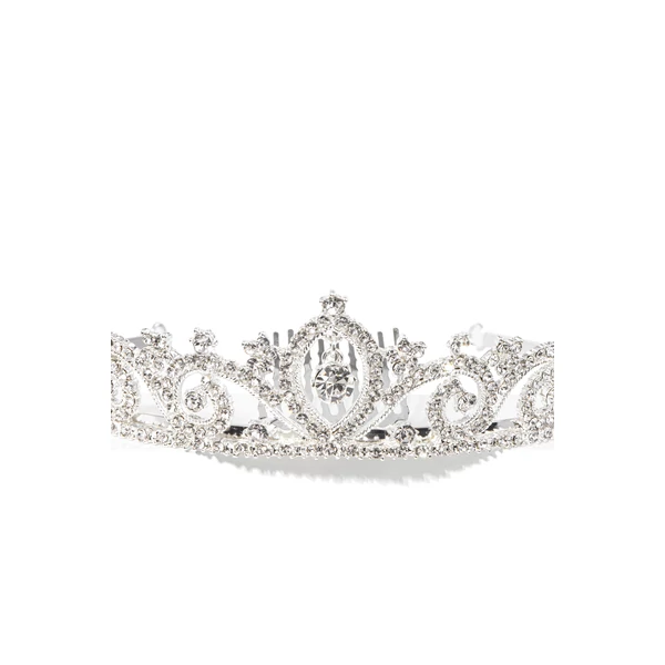 Esküvői Alkalmi Ezüstös Tiara Csillogó Kövekkel Díszítve