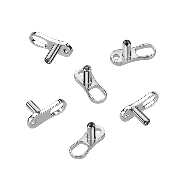 A & ONE Titánium Microdermal Talp Két Lyukas, Menetméret:1,6mm