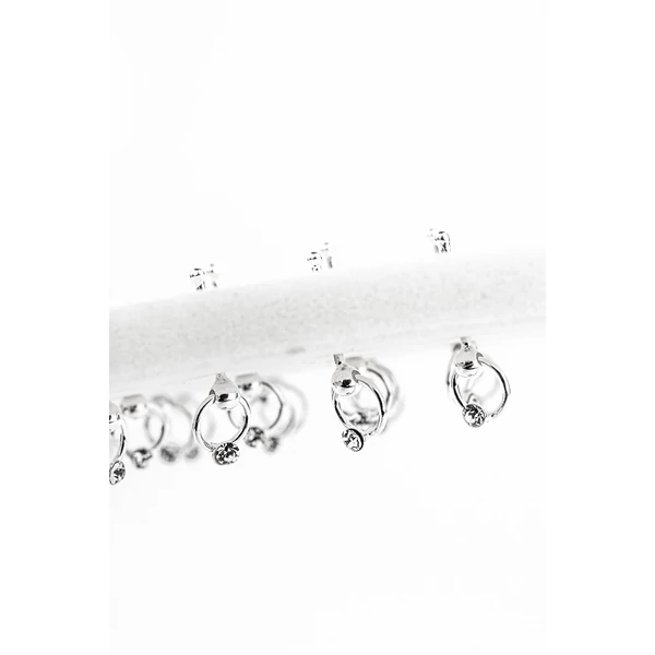 A & ONE S925 Ezüst Orr Piercing Apró Fehér Kővel Díszítve
