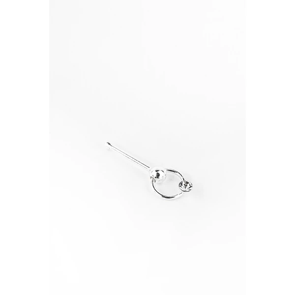 A & ONE S925 Ezüst Orr Piercing Apró Fehér Kővel Díszítve