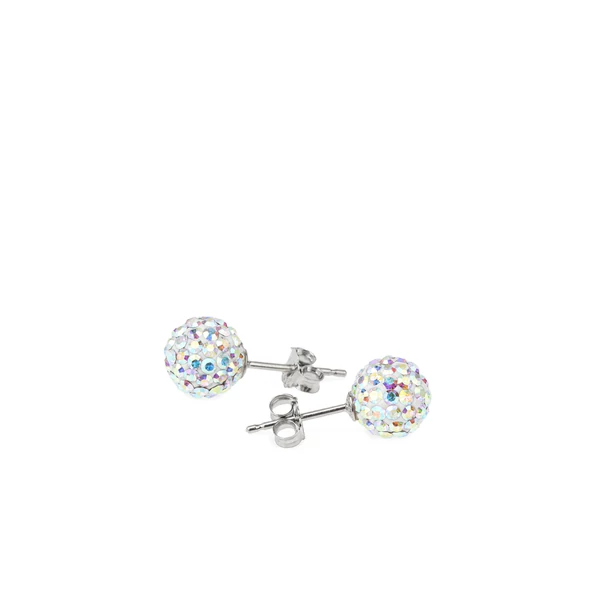S925 Ezüst Gömb Fülbevaló Színjátszós Swarovski® Kövekkel
