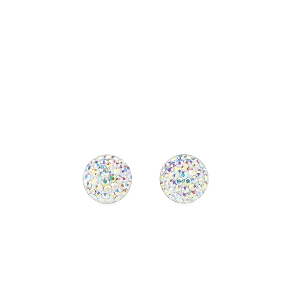 Swarovski Színjátszós Kövekkel Díszített Apró S925 Ezüst Fülbevaló