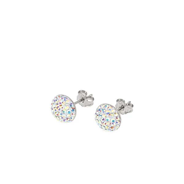 Swarovski Színjátszós Kövekkel Díszített Apró S925 Ezüst Fülbevaló -8mm