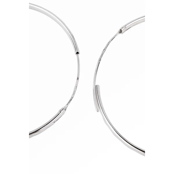 S925 Ezüst Karika Fülbevaló -40mm -4.2g