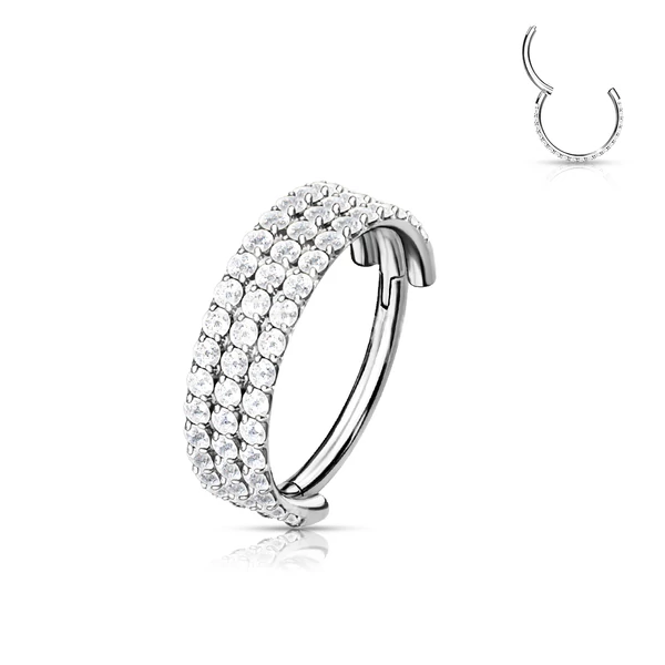 Ezüst Színű Titánium Karika Orr Piercing