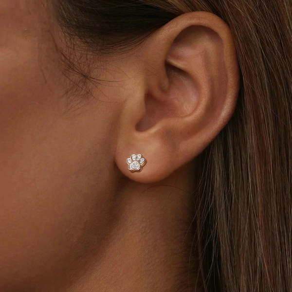 Ezüst Színű Mancs Alakú S925 Ezüst Barbell Piercing