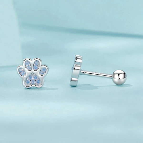 Ezüst Színű Mancs Alakú S925 Ezüst Barbell Piercing