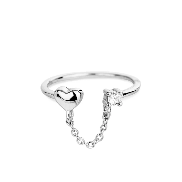 S925 Ezüst Állítható Gyűrű Lánccal