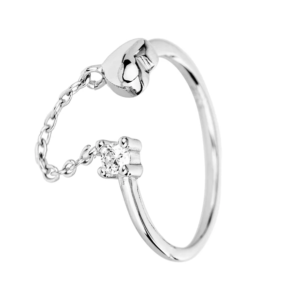 S925 Ezüst Állítható Gyűrű Lánccal