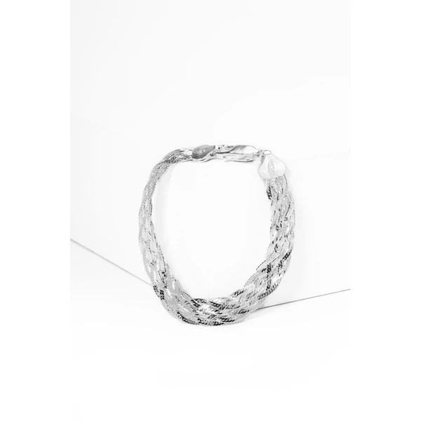 S925 Ezüst 6 Fonatos Karkötő - 17.5 cm