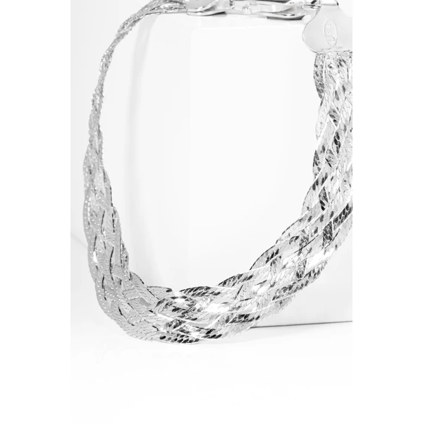 S925 Ezüst 6 Fonatos Karkötő - 17.5 cm
