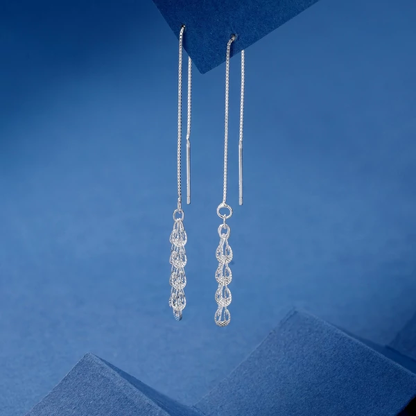 S925 Ezüst Lógós Elegáns Fülbevaló
