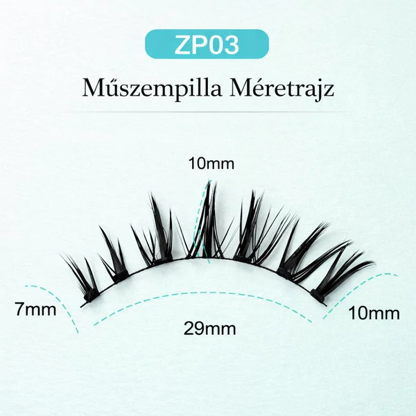 Mágneses Műszempilla Szett – Ragasztó Nélküli, Újrafelhasználható, Gyors Felhelyezésű Szempilla
