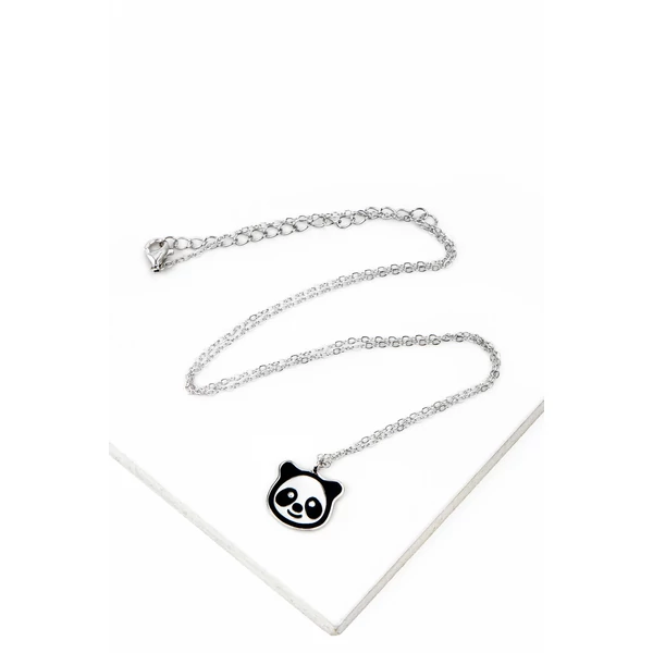 S925 Ezüst Nyaklánc Panda Alakú Medállal