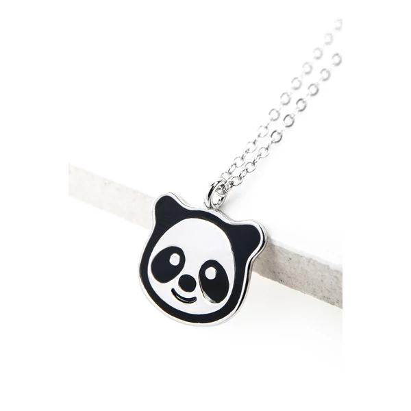 S925 Ezüst Nyaklánc Panda Alakú Medállal