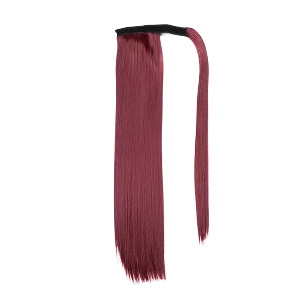 Vörös Hosszú Egyenes Szintetikus Póthaj Copfhoz 60 cm
