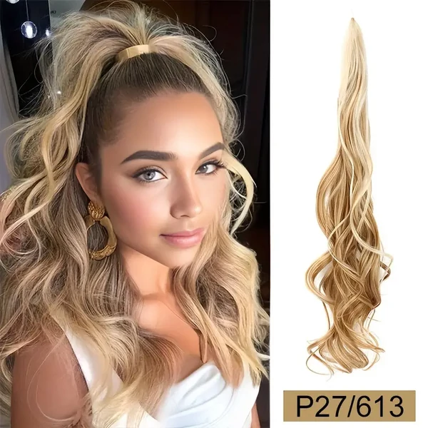 Szőke Drótos Póthaj Copfhoz és Kontyhoz - 70 cm