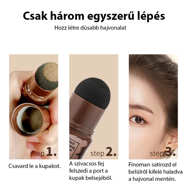 MLSMILE Szürkésfekete Szemöldök Formázó Készlet Sablonnal és Szemöldökkefével