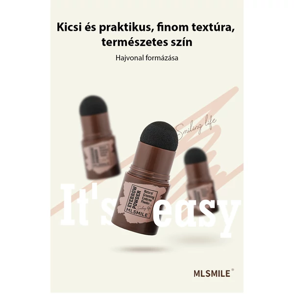 MLSMILE Szürkésfekete Szemöldök Formázó Készlet Sablonnal és Szemöldökkefével