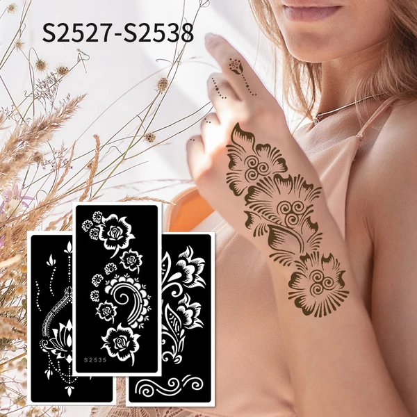 Henna Sablon Virág és Levél Mintával