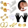 A & ONE Piercing Készítő Szett 4 Pár Arany Színű 316L Rozsdamentes Acél Piercinggel