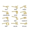Aranyozott S925 Ezüst Bak Csillagjegyű Piercing