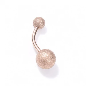 A & ONE Bronz Színű Csillogó Orvosi Acélból Készült Köldök Piercing