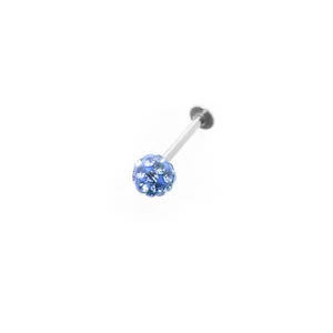 A & ONE Türkiz Strasszokkal Díszített Arc Piercing  (5mm)