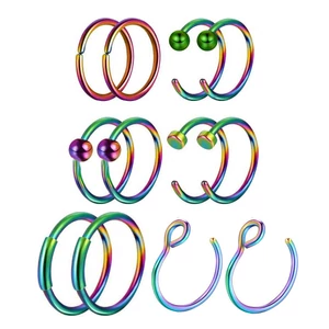 A &amp; ONE Színes Karika Piercing Szett