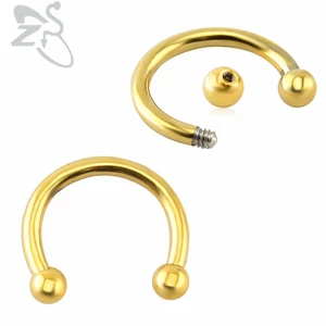 Arany Színű Rozsdamentes Acél Patkó Piercing