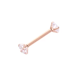 A & ONE Arany színű cirkónia köves piercing