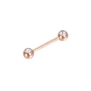 A & ONE Arany színű fényes felületű gömb alakú piercing cirkónia kővel