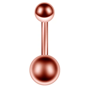 A &amp; ONE Rózsaarany színű fényes gömb alakú köldök piercing