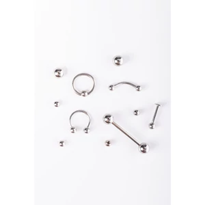 A & ONE Ezüst Színű Piercing Szett