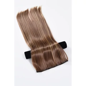 Világosbarna Egyenes Melírozott Csatos Póthaj -- 60 cm