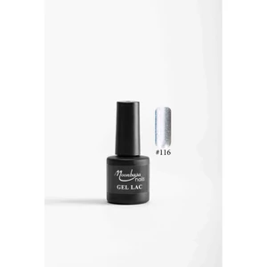 Moonbasa 6ML gél lakk #116 Csillámos ezüstfehér