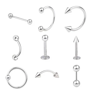 A & ONE Sliver 9 Darabos Orvosi Acélból Készült Piercing Szett