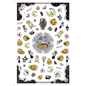 Moonbasa Akril Hatású Halloweeni Körömmatrica -- Halloweeni Éjszaka