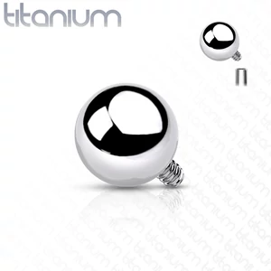 A &amp; ONE Ezüst Színű Titánium Golyó Piercingvég 1,6 x 4 mm