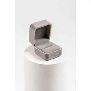 Szürke Színű Plüss Anyagú Ékszertartó Ajándékdoboz