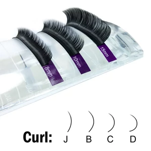 PREMIUM MINK Szálas 12 Soros Műszempilla Lap, 11 mm, D ív